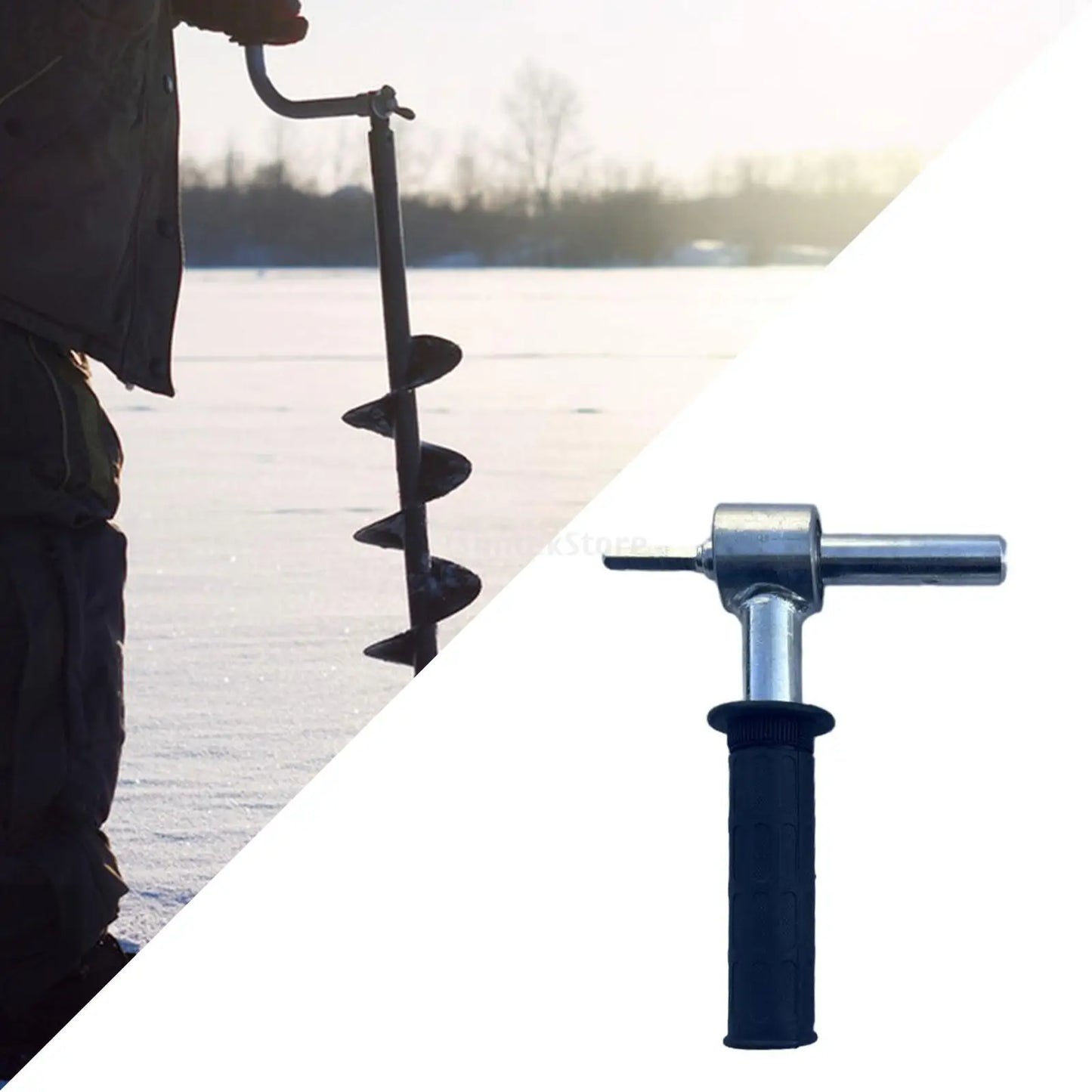 Ice Drill Adapter Ergonomic Drill Conversor for Camping Ice Fishing Ice Insert Sewing Outdoor Sports Setting up Ice Fishing Tent