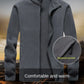 Winter fleece hiking jacket windbreaker for men Sportswear Wool lining thickened warm men's coat plus size overcoat