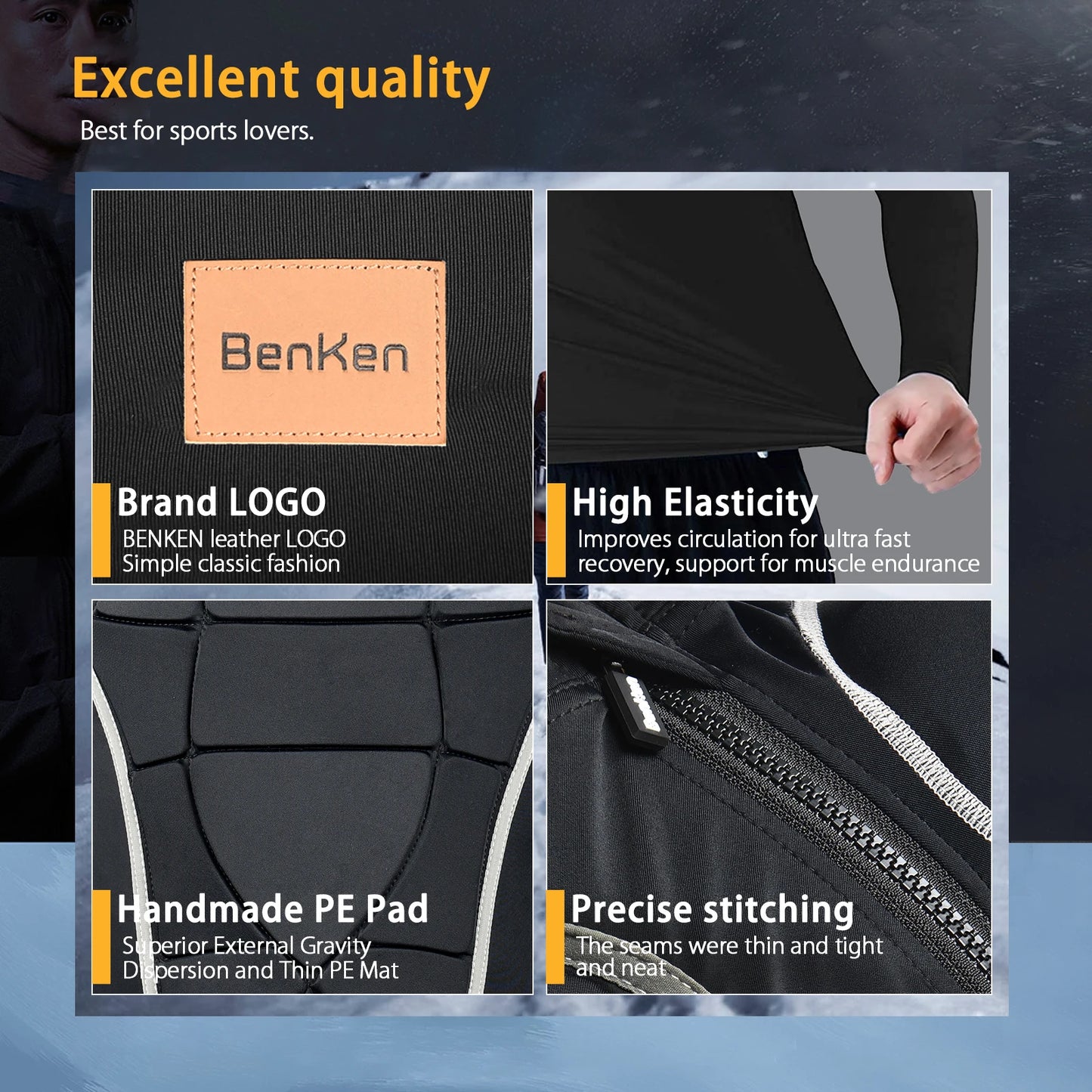 Winter Skiing Jacket Snowboard Wear Body Back Chest Armor Women Warm Underwear for Man Motorcycle Snowboarding Protective Suit